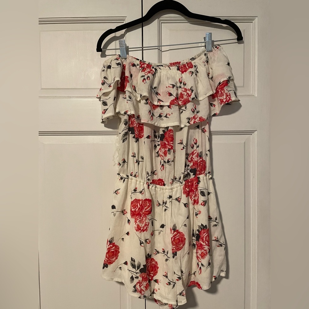 White floral romper